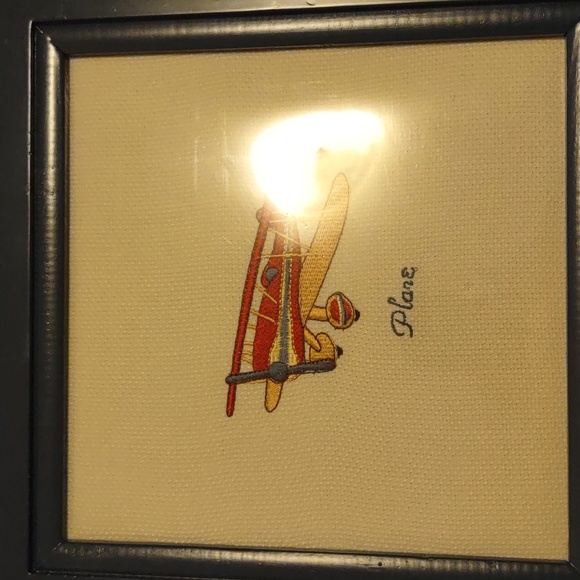 These are Kids Line it's three embroidered Vintage car,truck,airplane.so cute - Picture 4 of 4